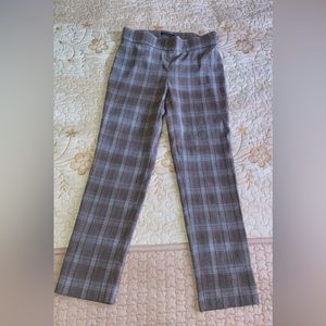 Brown plaided formal pants